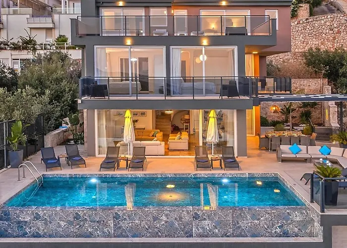 Luxury 5 Bedroom Seaview With Private Heated Pool Kalkan